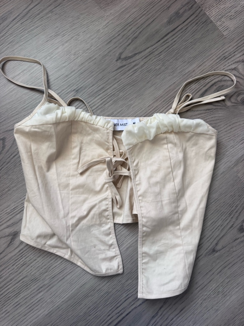 TIGERMIST Tan two toned tie top